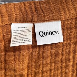 Quince Organic Airy Cotton Gauze Napkin Terracotta Rust 18x18 Square Crinkle